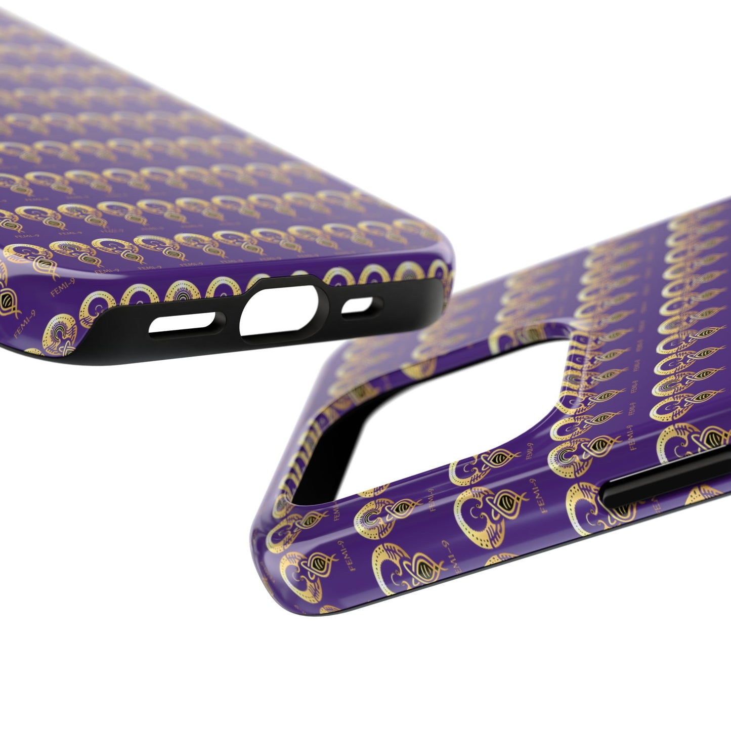 Phone Cases - Divine Femi-999 Design for a Touch of Class (PURPLE/GOLD)