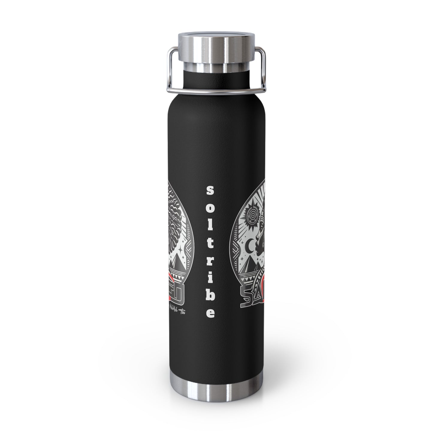 Sacred Tea  Black Copper Vacuum Insulated Bottle, 22oz