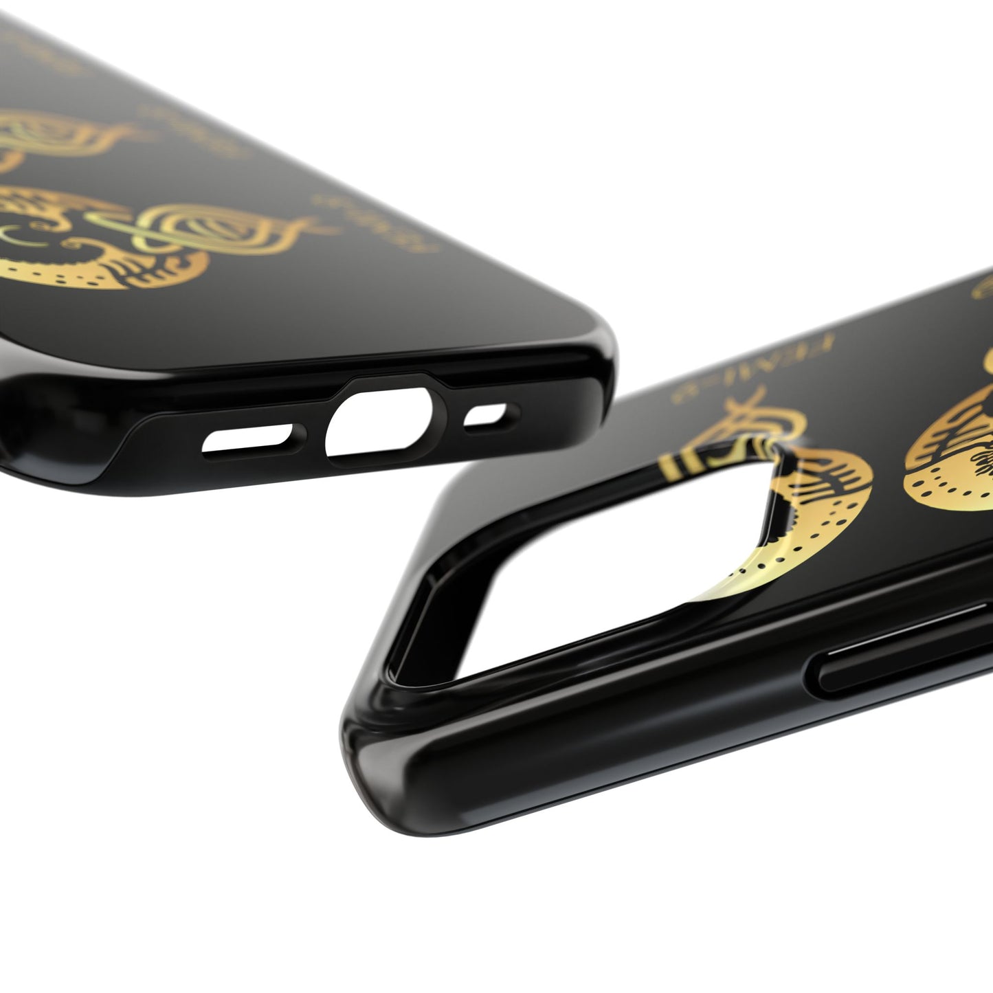 Phone Cases - Divine Femi-999 Design for a Touch of Class (black/gold)