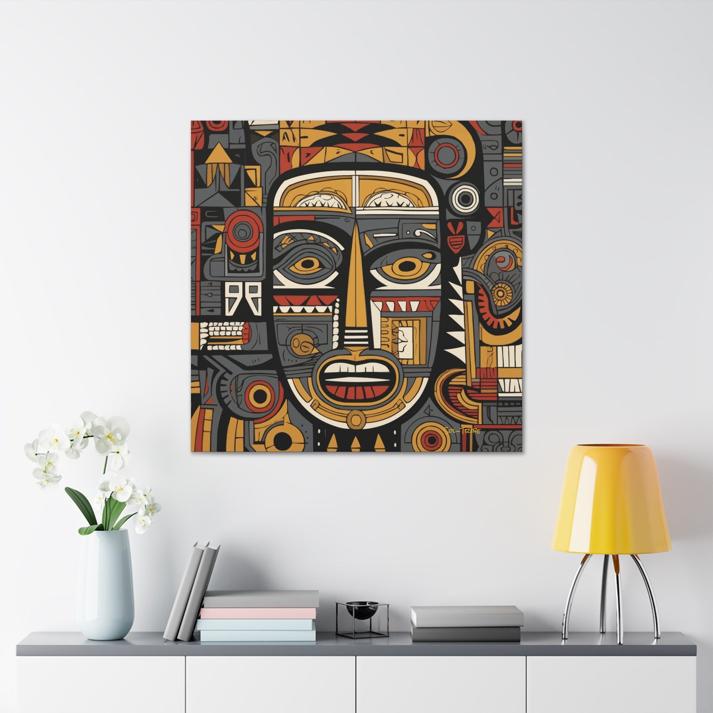 SOL- TRIBAL MASK Canvas Art