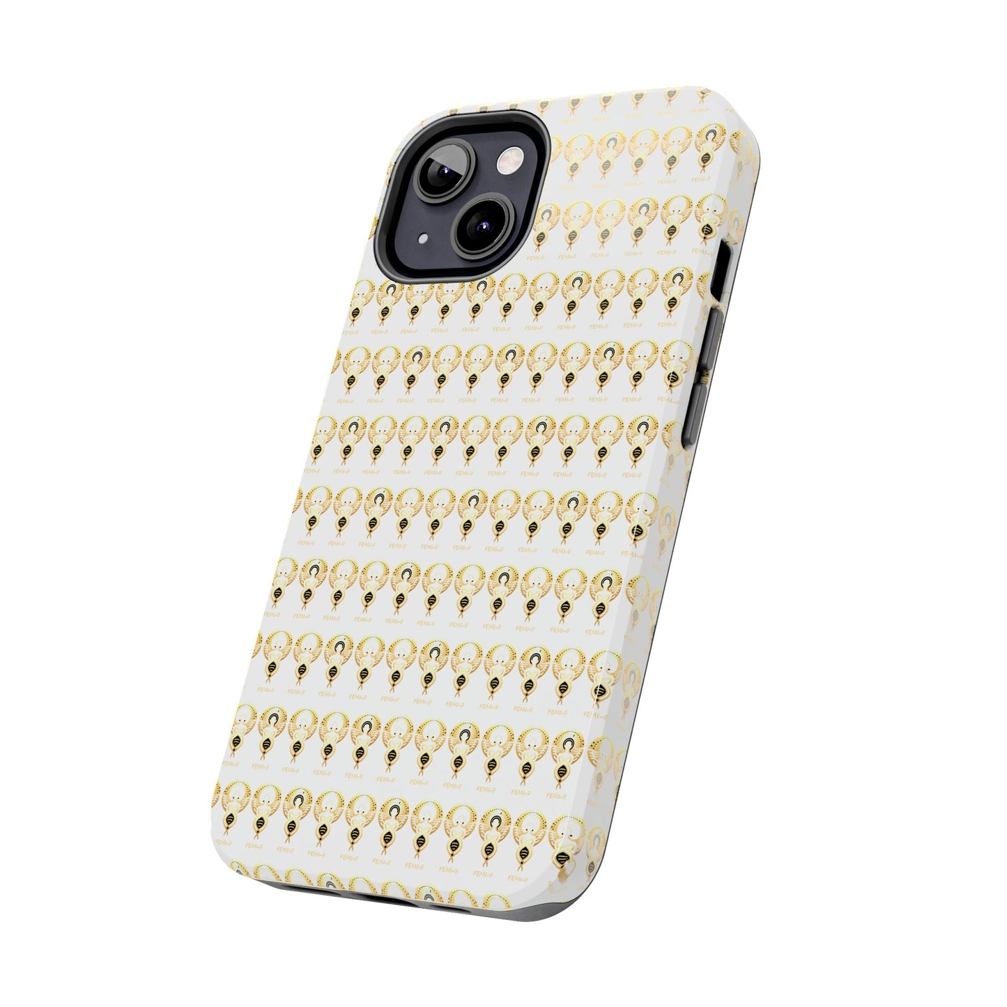 Phone Cases - Divine Femi-999 Design for a Touch of Class (white/gold)