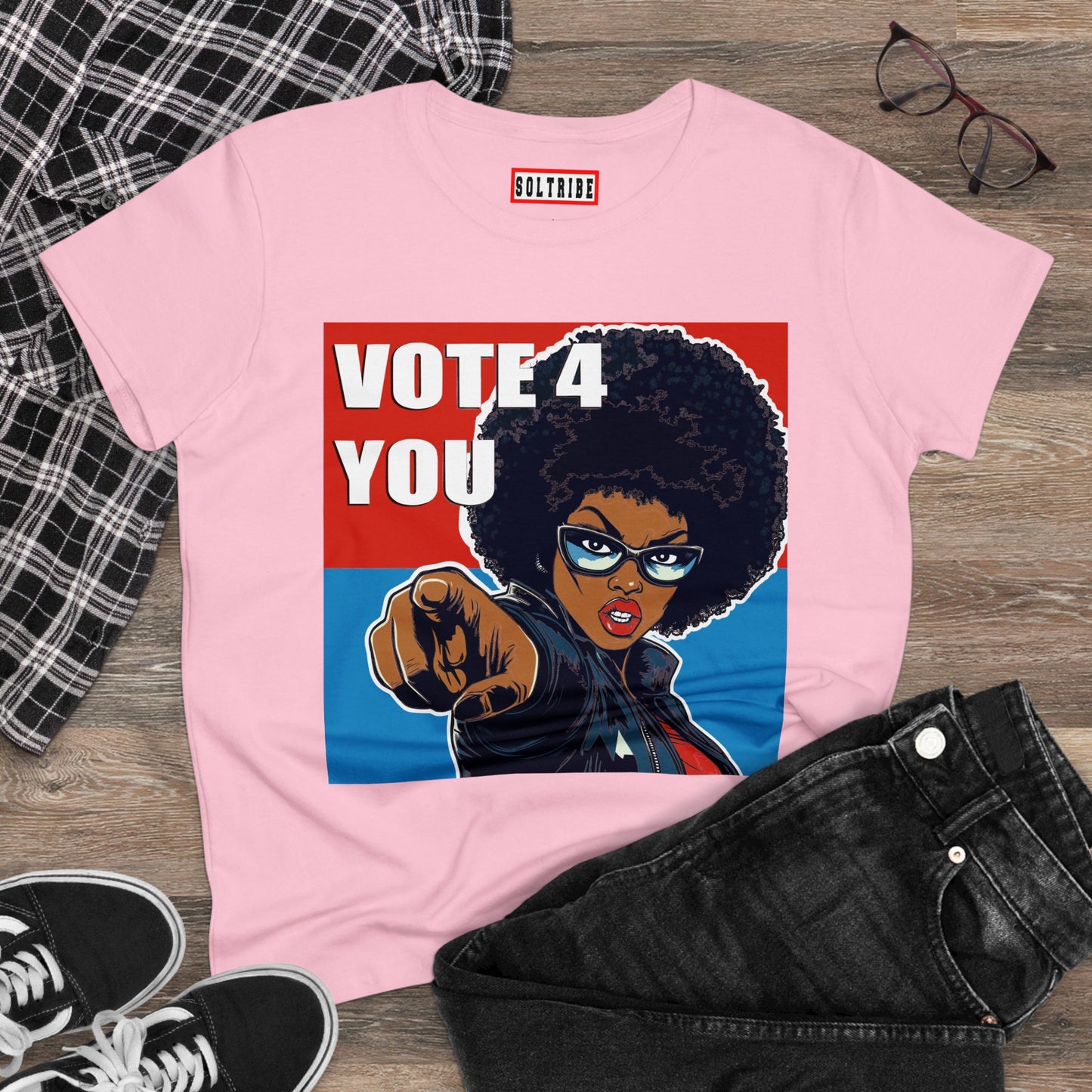 VOTE 4 YOU Women's Midweight Cotton Tee