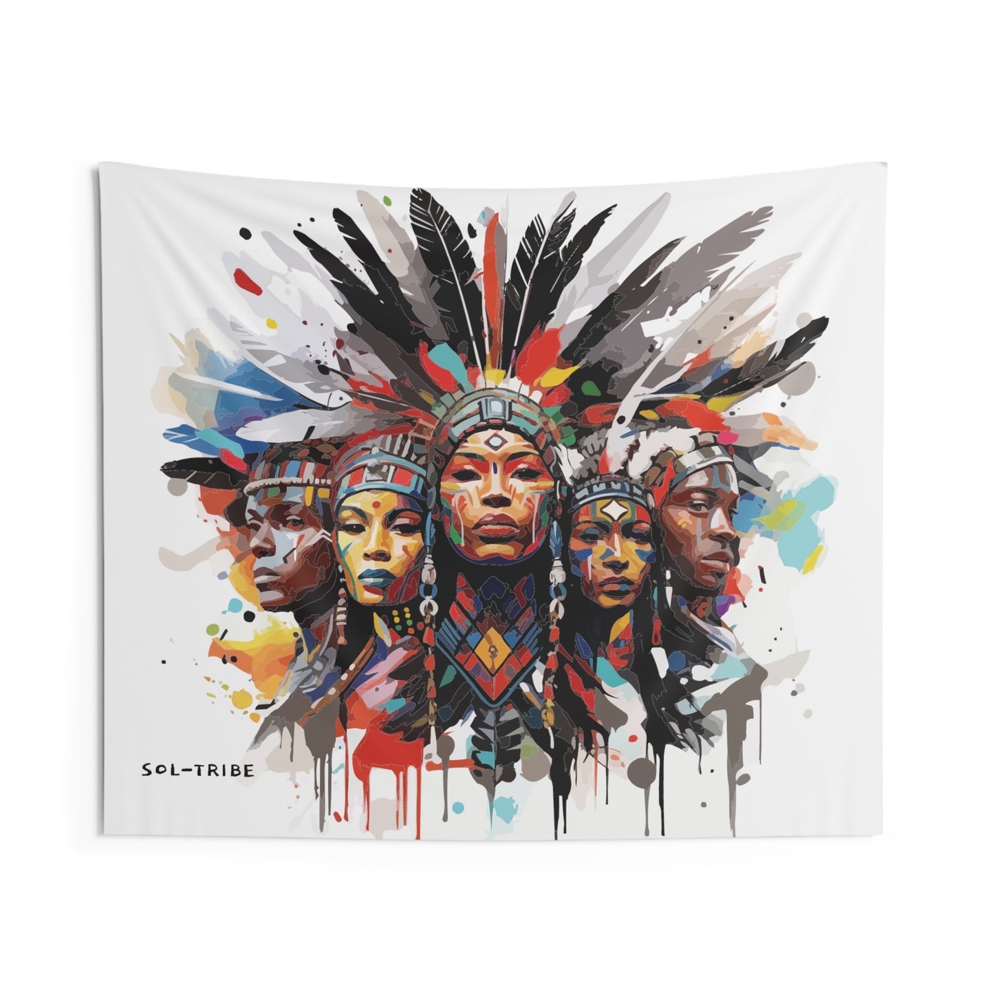 SOL-TRIBE QUEEN CHEIF Wall Tapestries