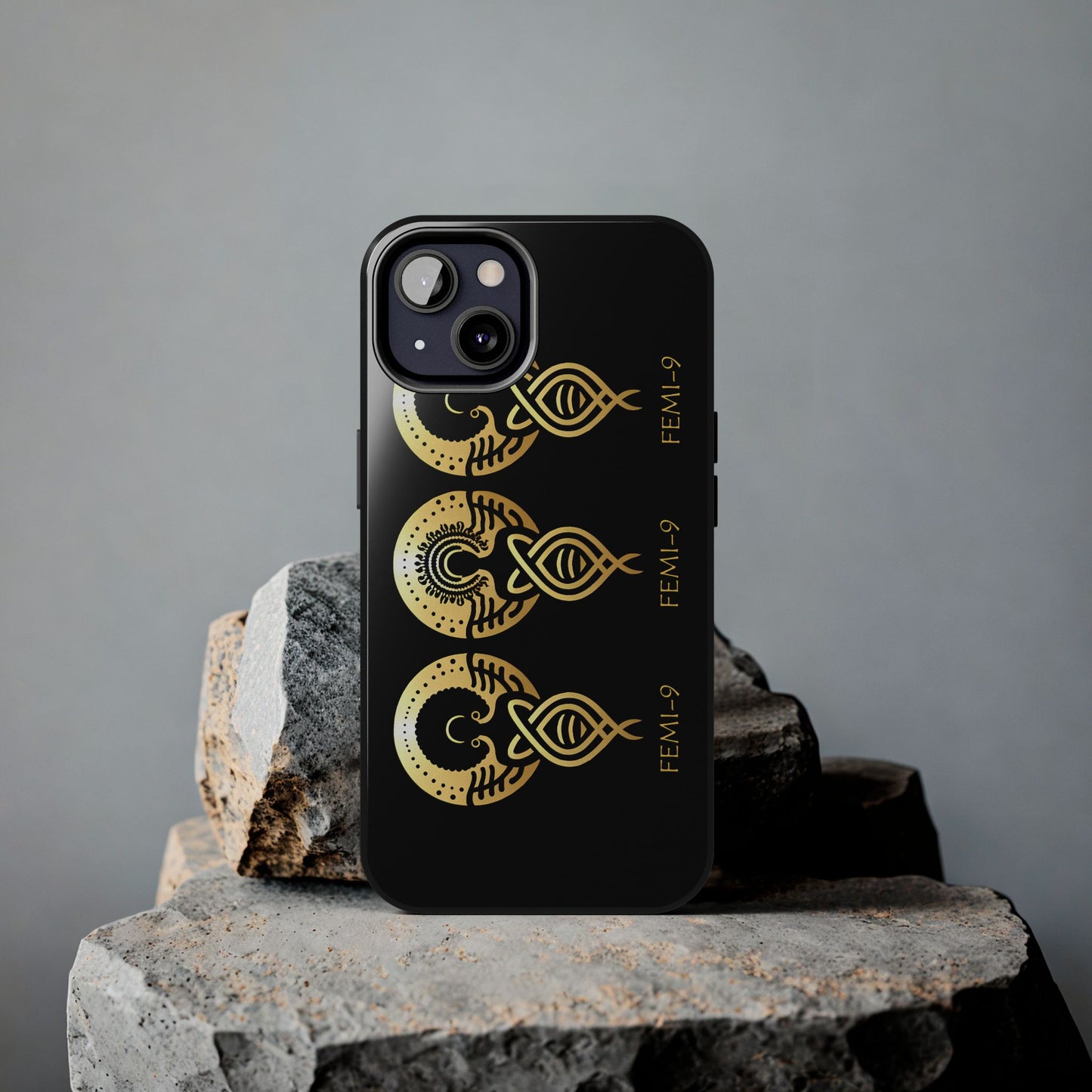 Phone Cases - Divine Femi-999 Design for a Touch of Class (black/gold)