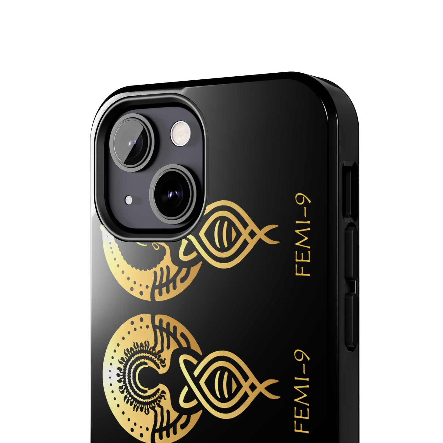 Phone Cases - Divine Femi-999 Design for a Touch of Class (black/gold)