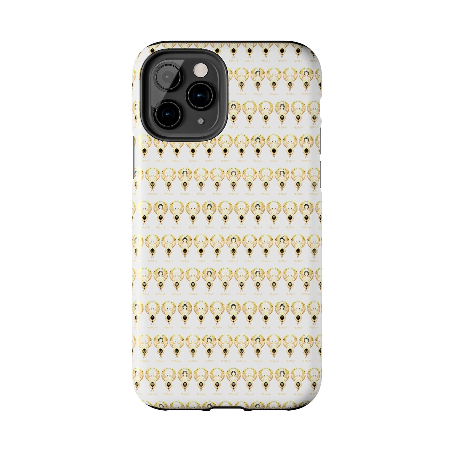 Phone Cases - Divine Femi-999 Design for a Touch of Class (white/gold)