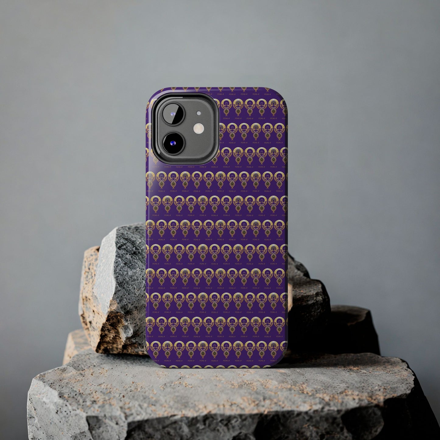 Phone Cases - Divine Femi-999 Design for a Touch of Class (PURPLE/GOLD)