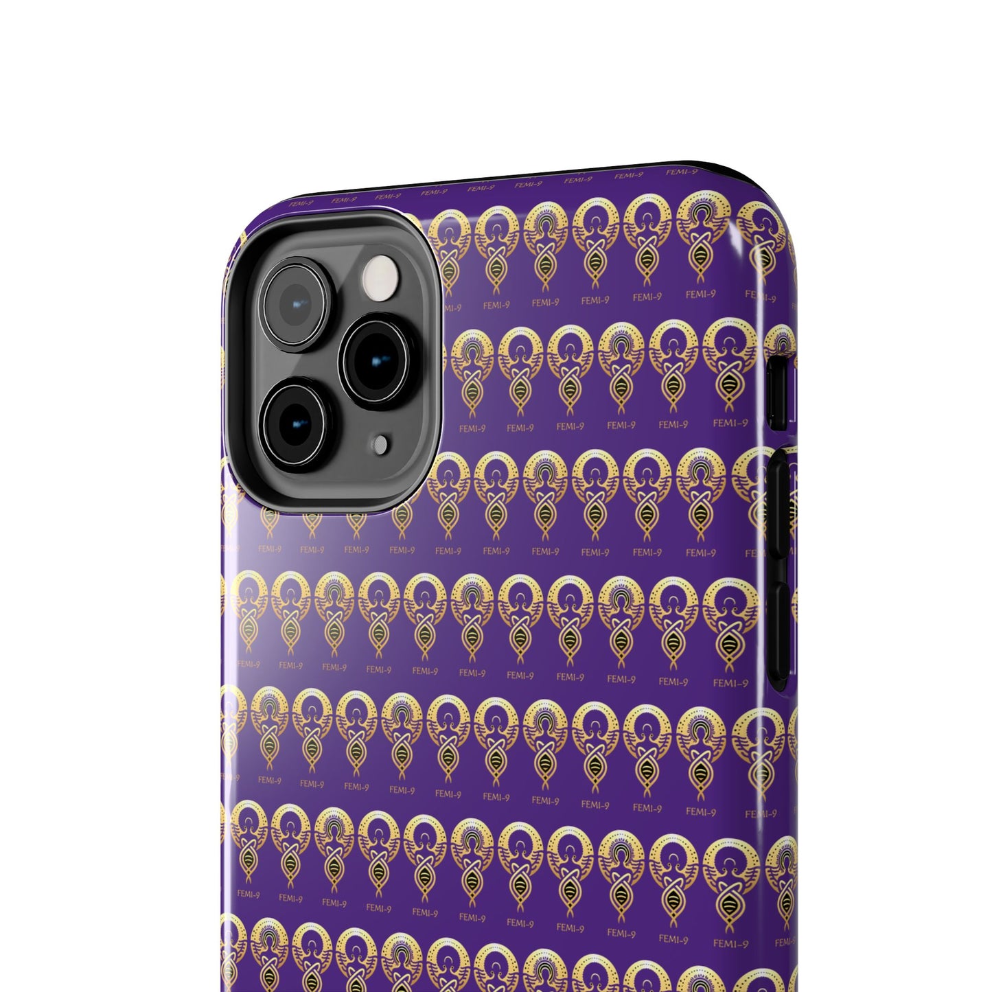 Phone Cases - Divine Femi-999 Design for a Touch of Class (PURPLE/GOLD)