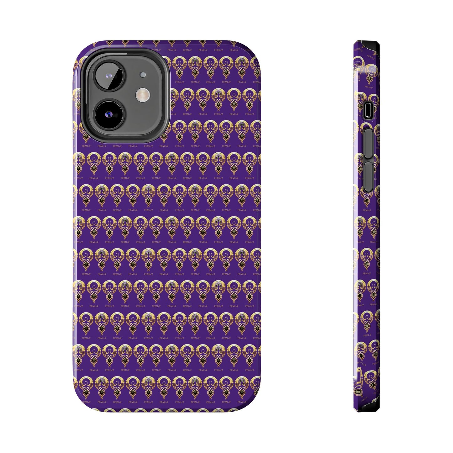 Phone Cases - Divine Femi-999 Design for a Touch of Class (PURPLE/GOLD)