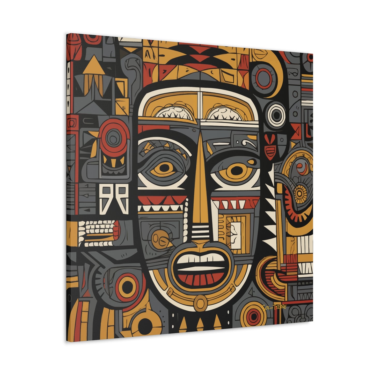 SOL- TRIBAL MASK Canvas Art