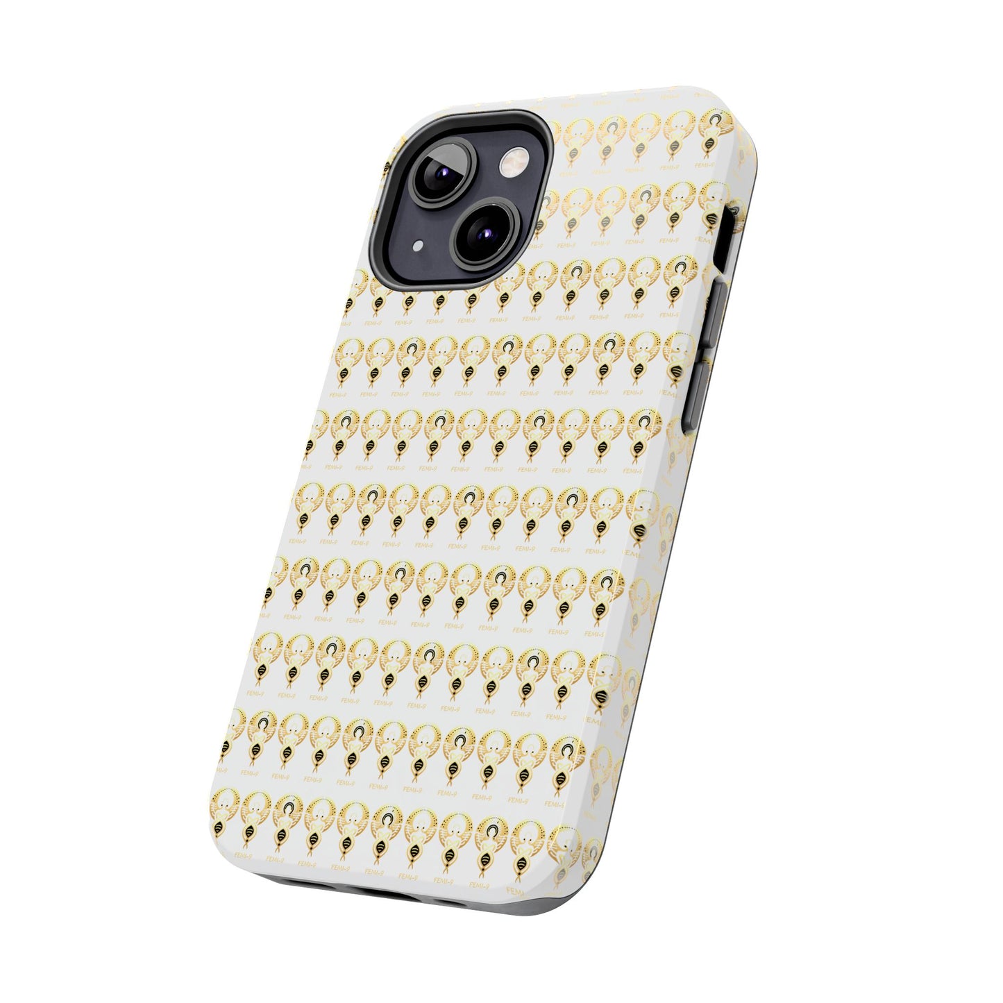 Phone Cases - Divine Femi-999 Design for a Touch of Class (white/gold)