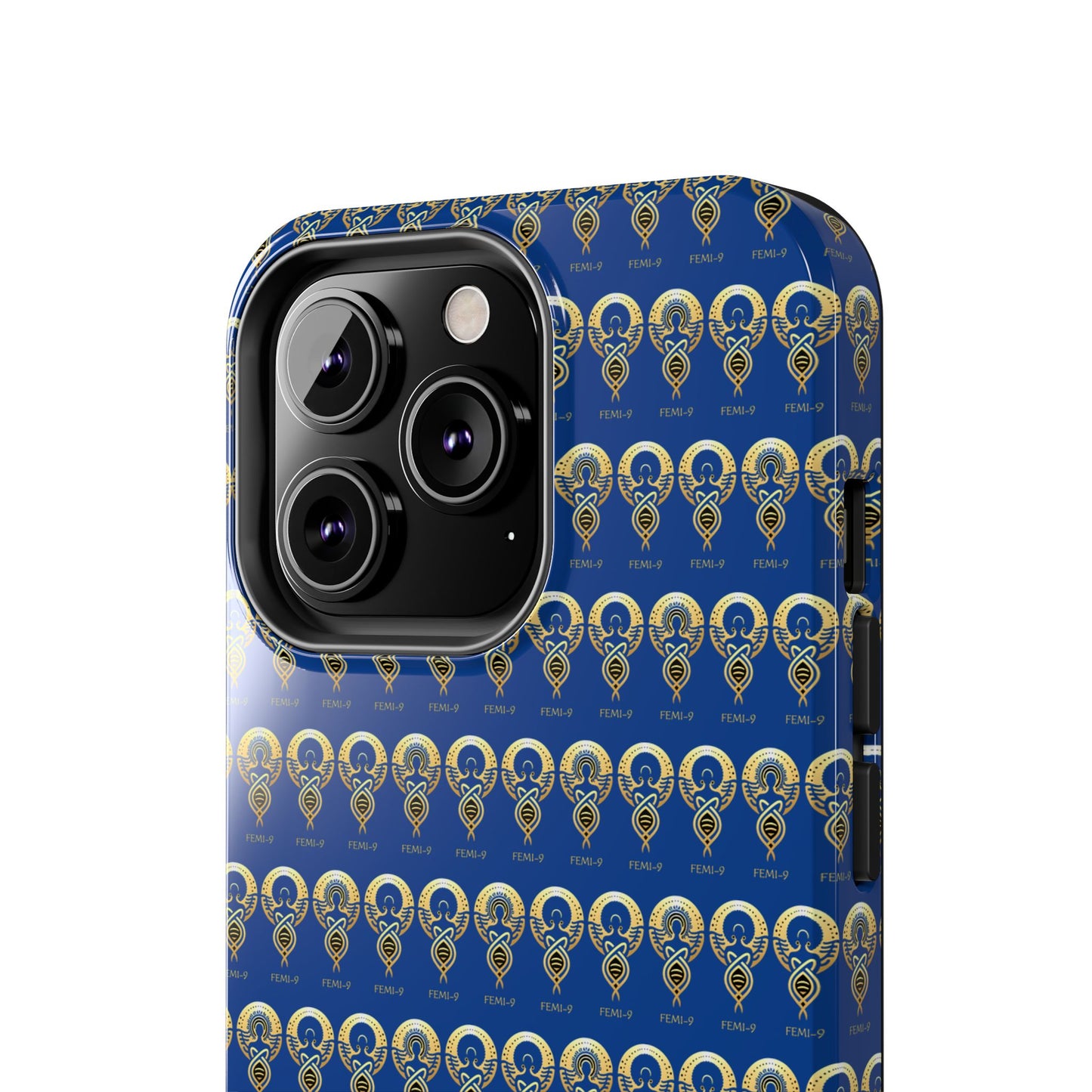 Phone Cases - Divine Femi-999 Design for a Touch of Class (blue/gold)