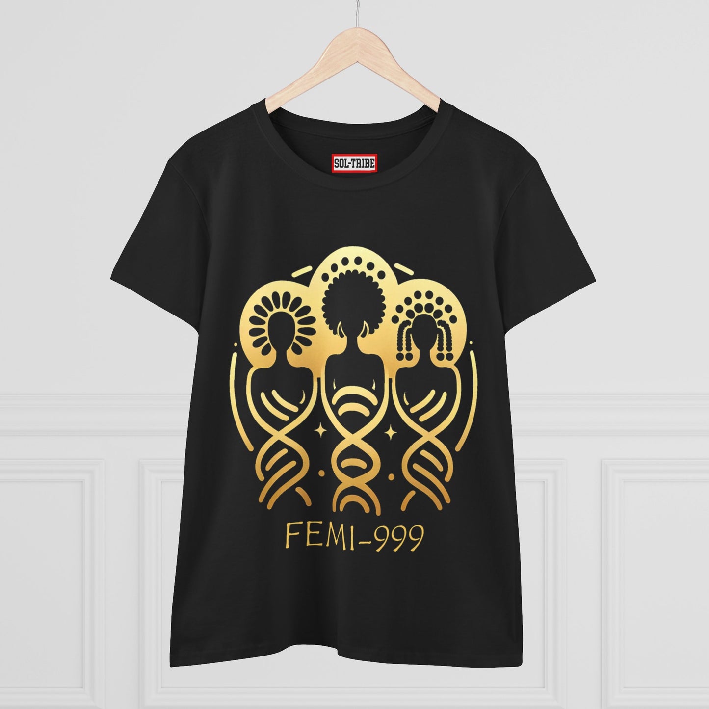 FEMI-9 Women's Graphic Tee - Empowering Design for Everyday Wear