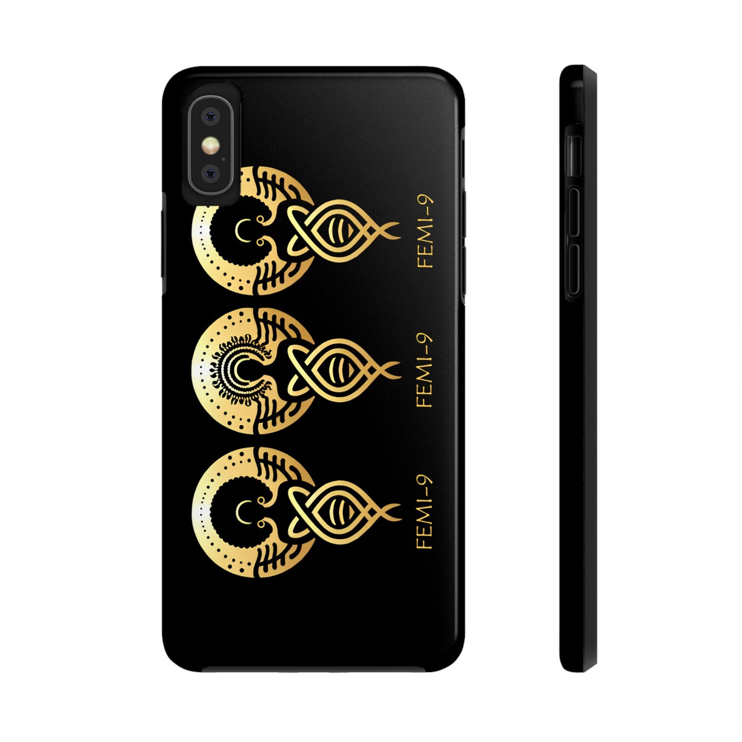 Phone Cases - Divine Femi-999 Design for a Touch of Class (black/gold)