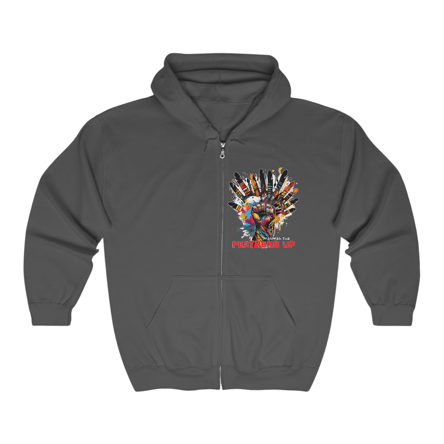 Feather Up!  Full Zip Hooded Sweatshirt