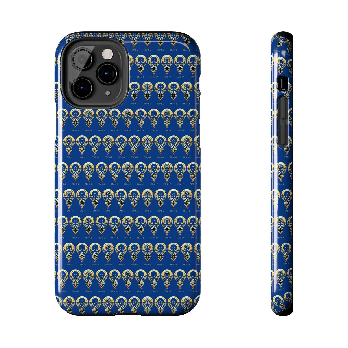 Phone Cases - Divine Femi-999 Design for a Touch of Class (blue/gold)