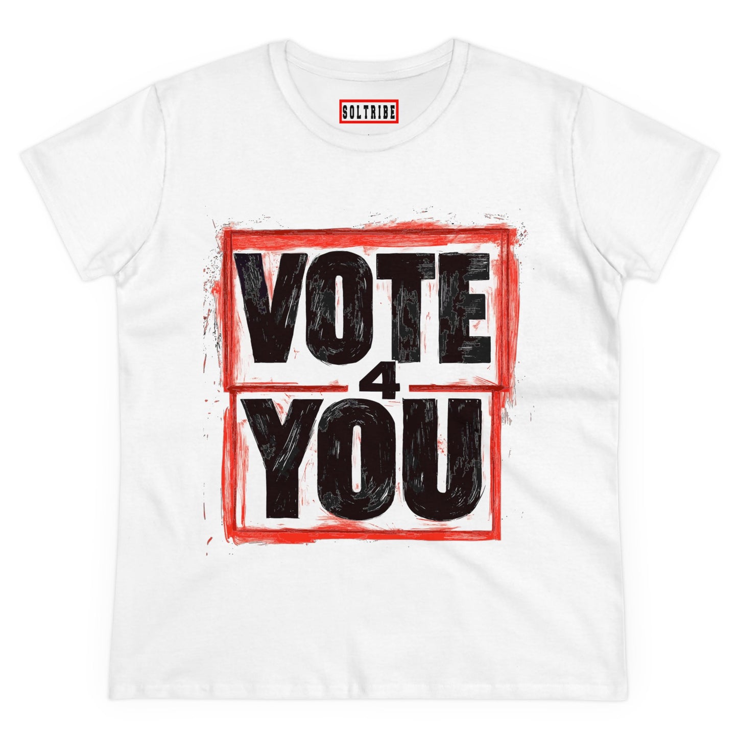 VOTE 4 YOU Women's Midweight Cotton Tee