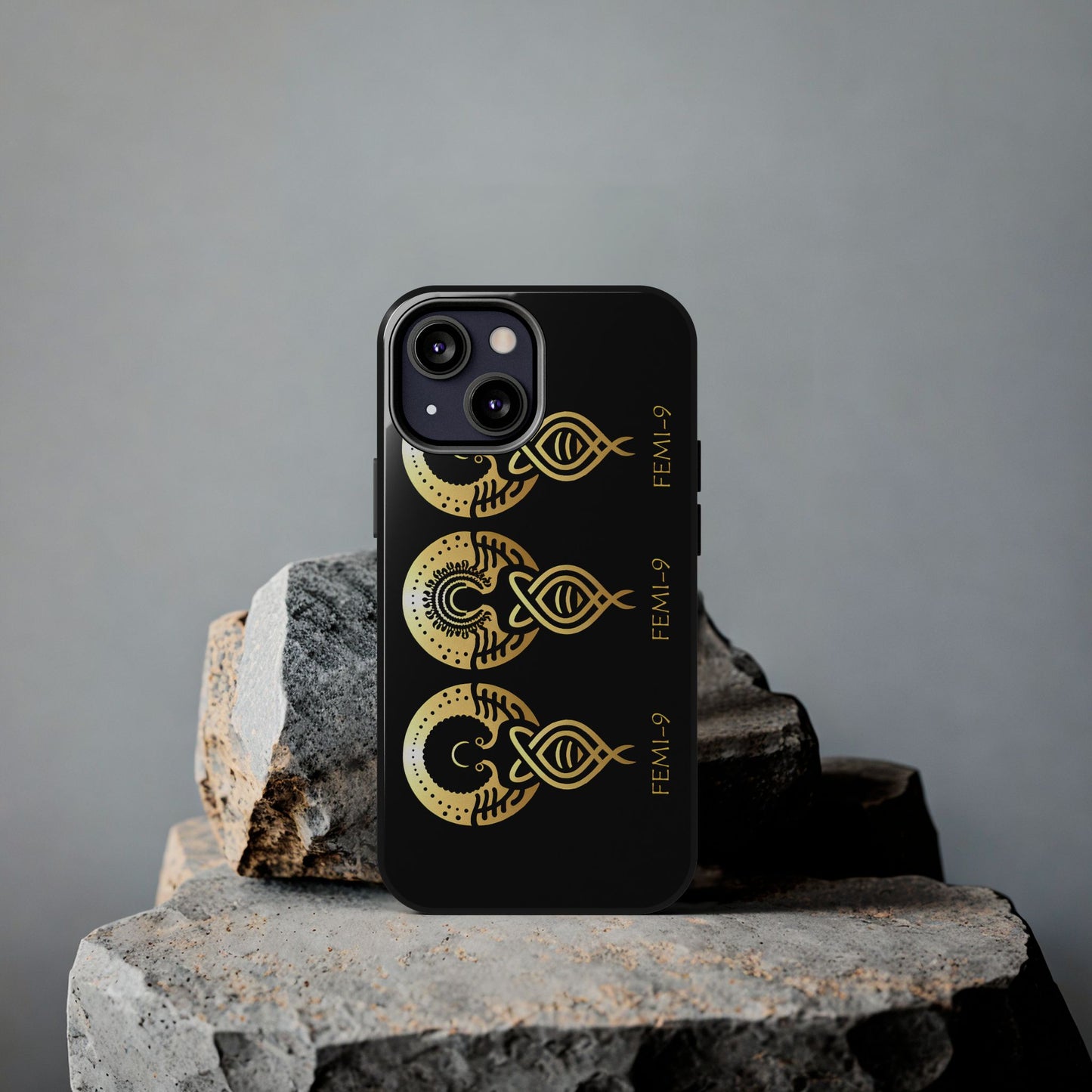 Phone Cases - Divine Femi-999 Design for a Touch of Class (black/gold)