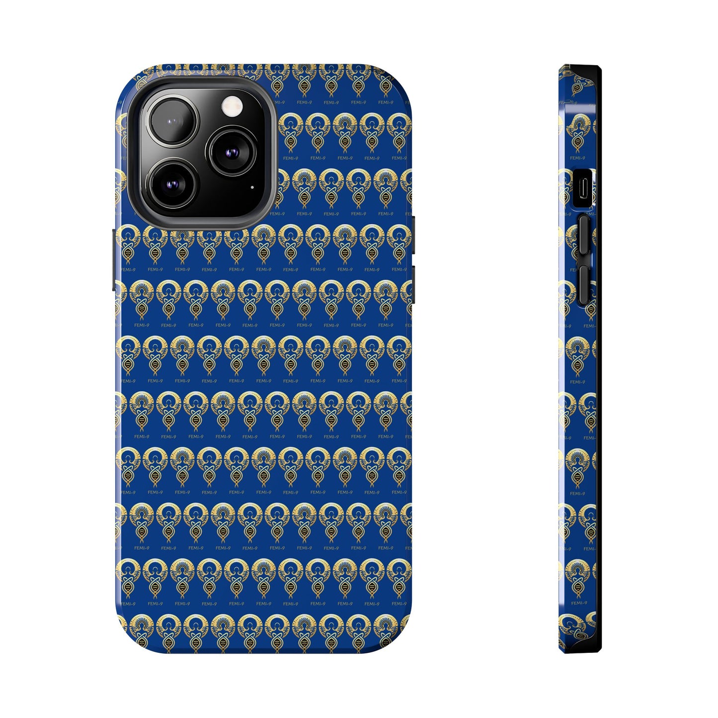 Phone Cases - Divine Femi-999 Design for a Touch of Class (blue/gold)