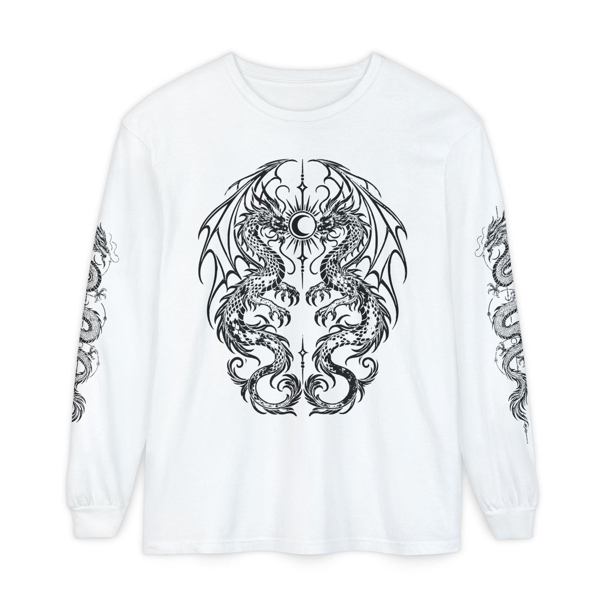 Unisex Twin Dragon Long Sleeve Tee