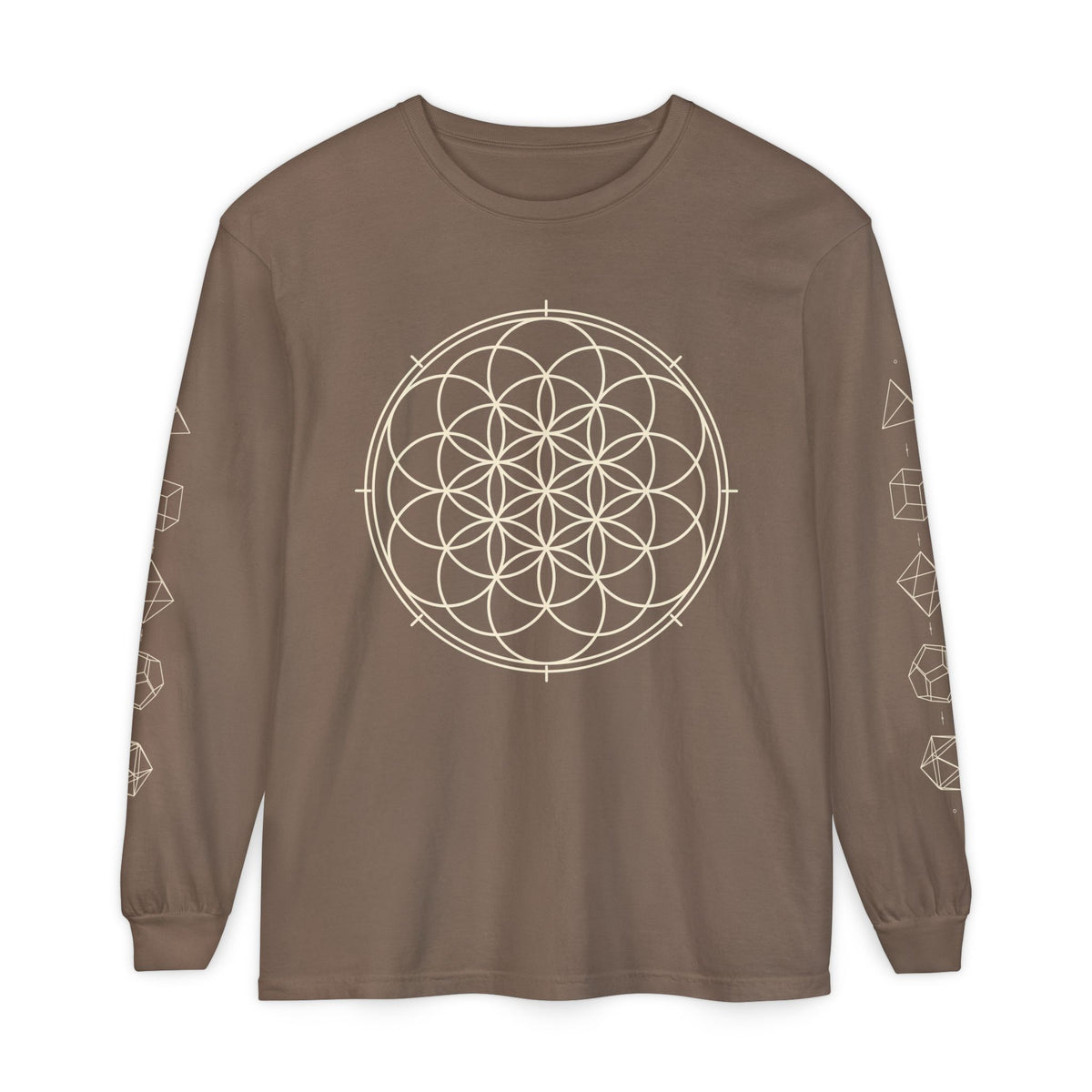 Unisex Sacred Geometry Flower of Life Long Sleeve T-Shirt