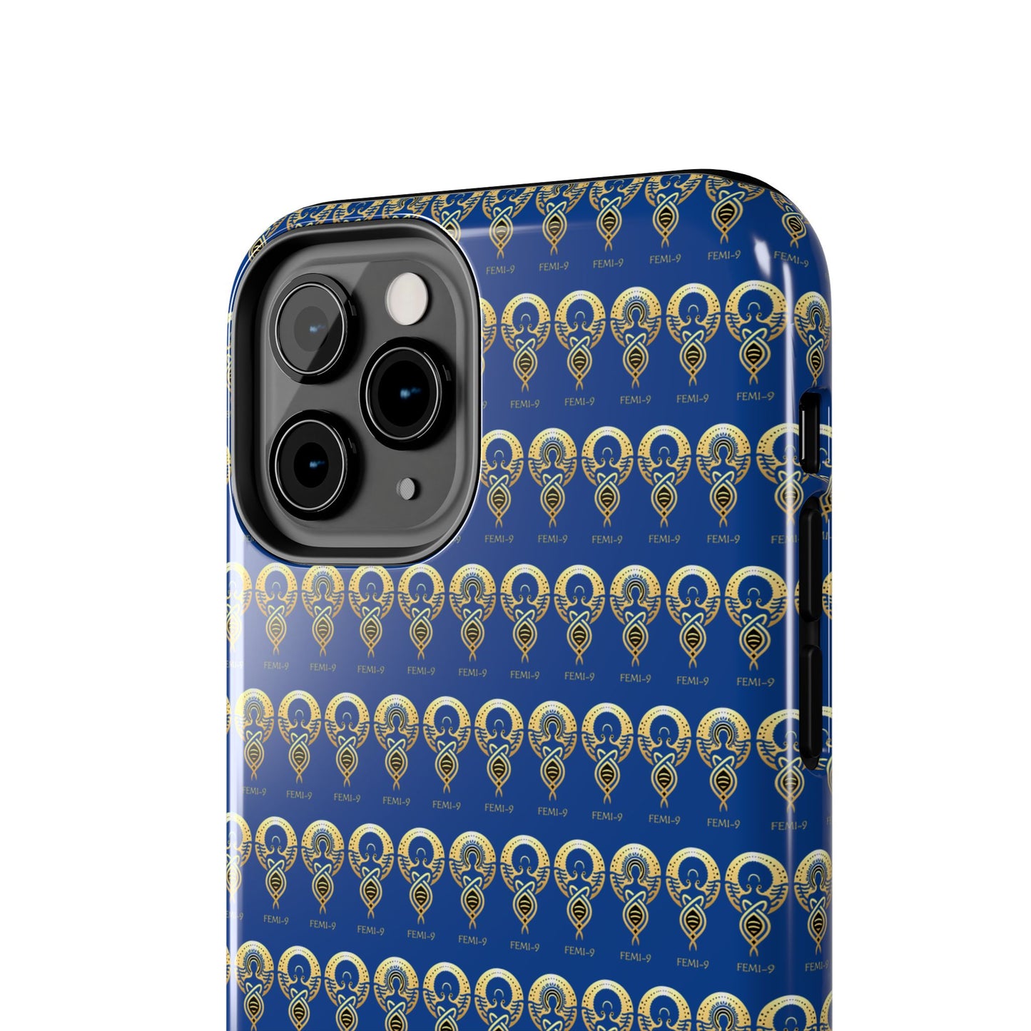 Phone Cases - Divine Femi-999 Design for a Touch of Class (blue/gold)