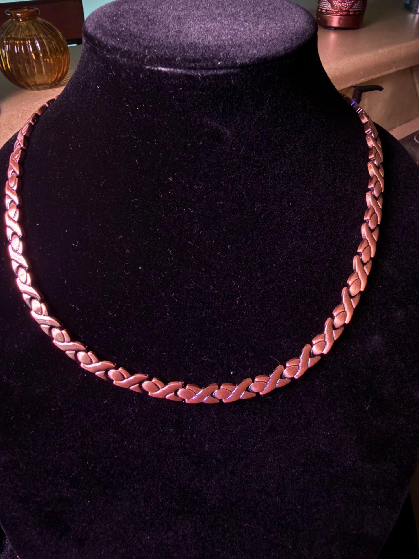 The Sacred Flame Red Copper Magnetic Necklace — 22 Inch
