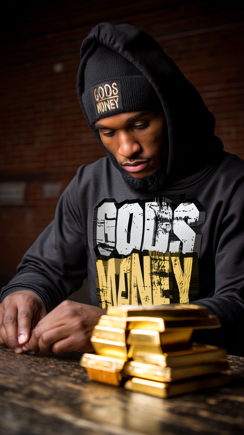 GODS MONEY SILVER AND GOLD High Frequency Vibrational Sweatshirt