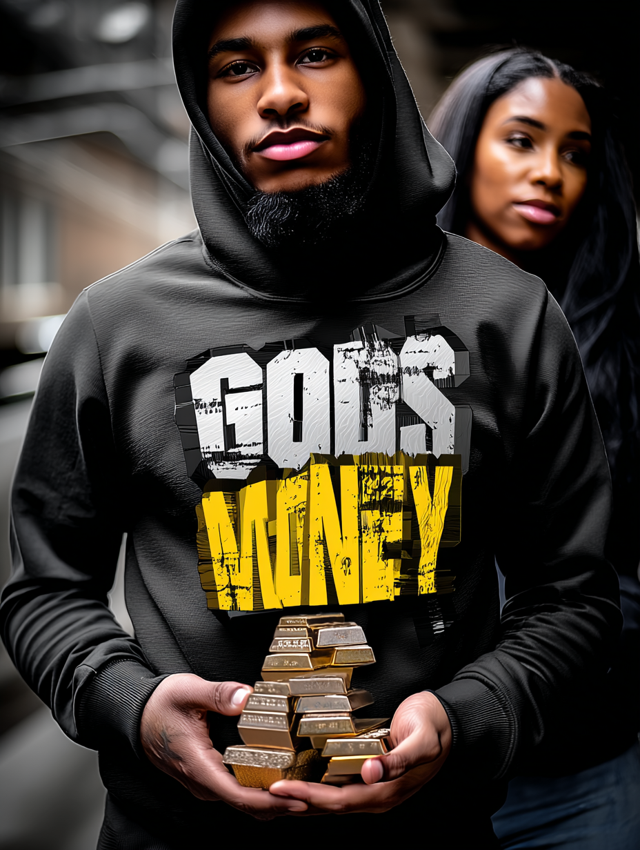GODS MONEY SILVER AND GOLD High Frequency Vibrational Sweatshirt
