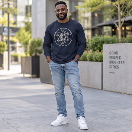 Sacred Geometry Metatron’s Cube Long Sleeve Tee