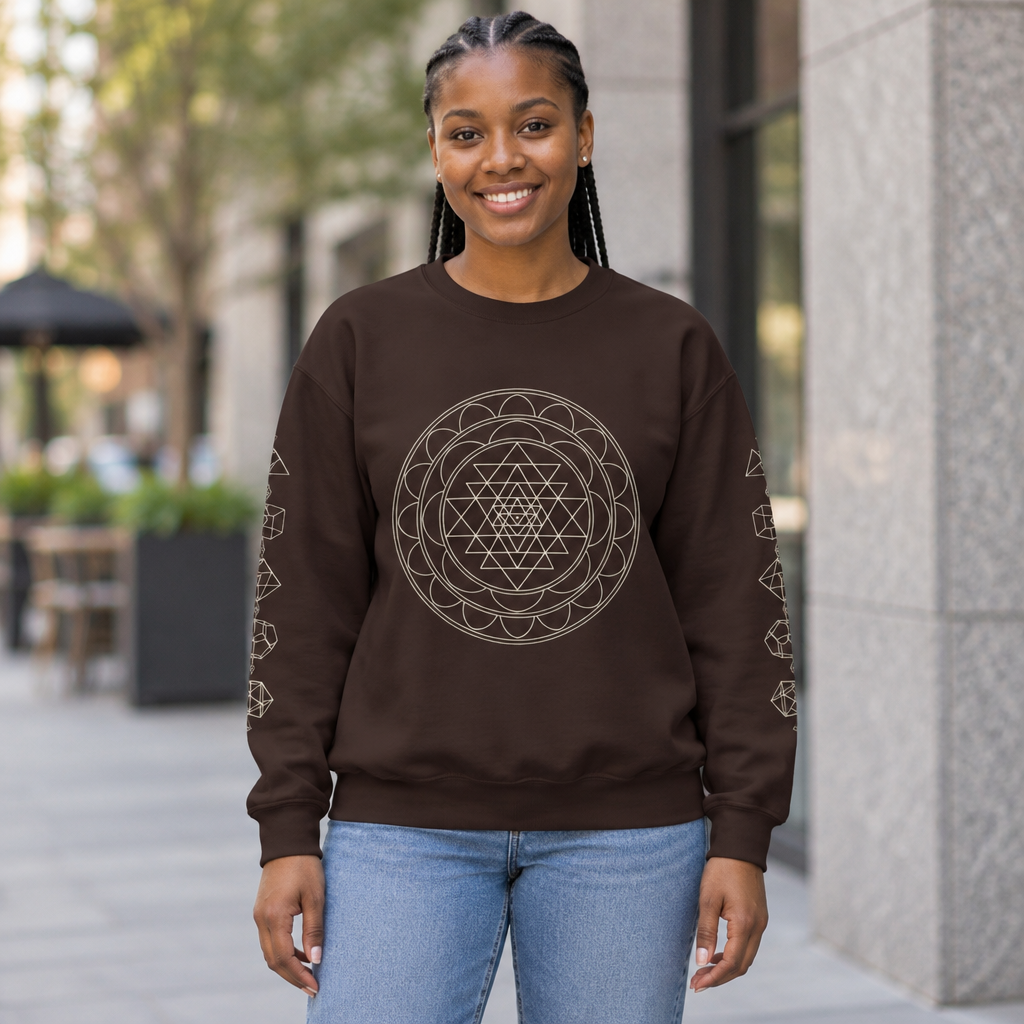 Sacred Geometry Sri Yantra Crewneck Sweatshirt