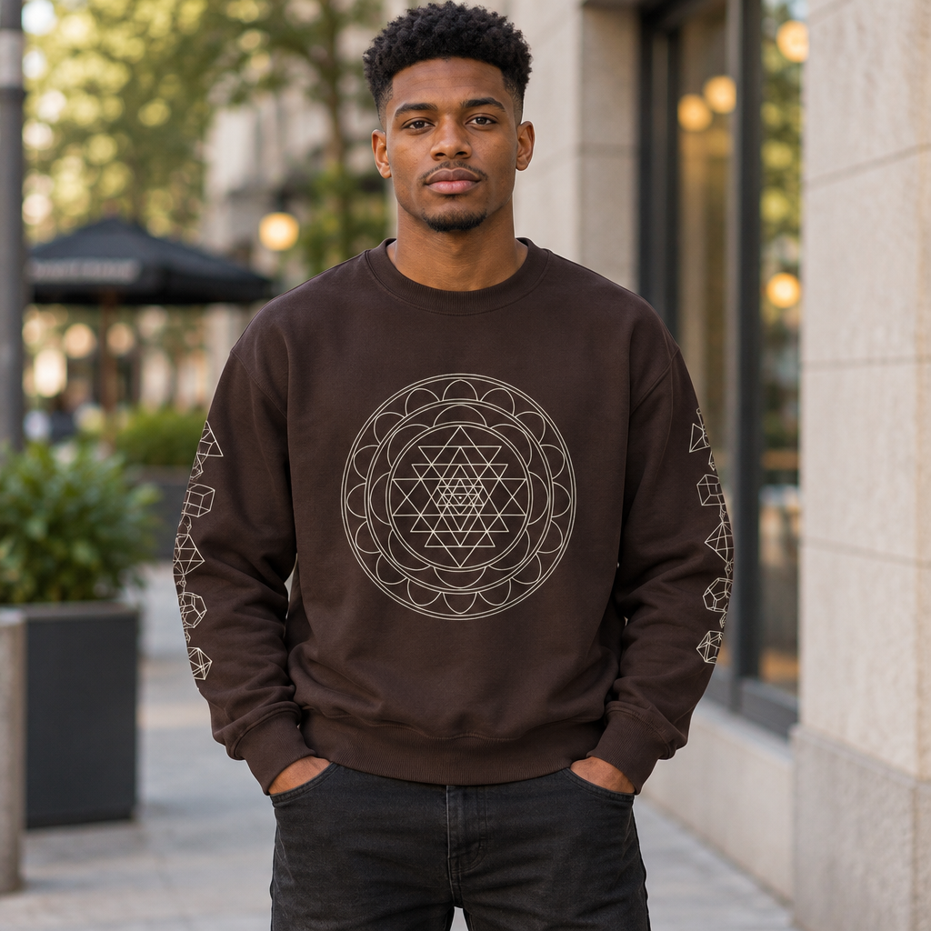 Sacred Geometry Sri Yantra Crewneck Sweatshirt