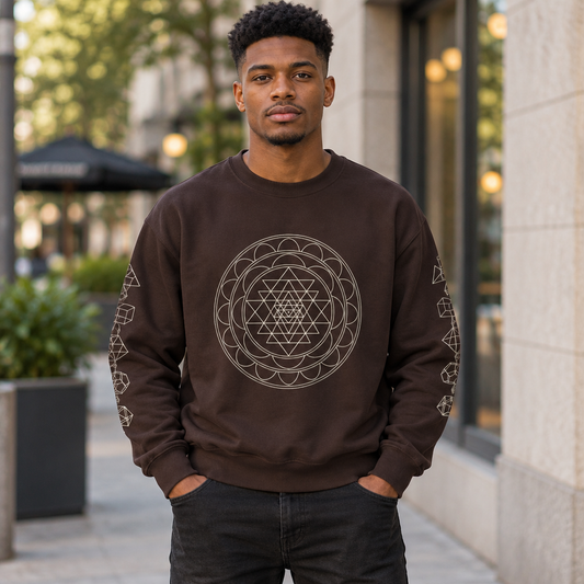 Sacred Geometry Sri Yantra Crewneck Sweatshirt