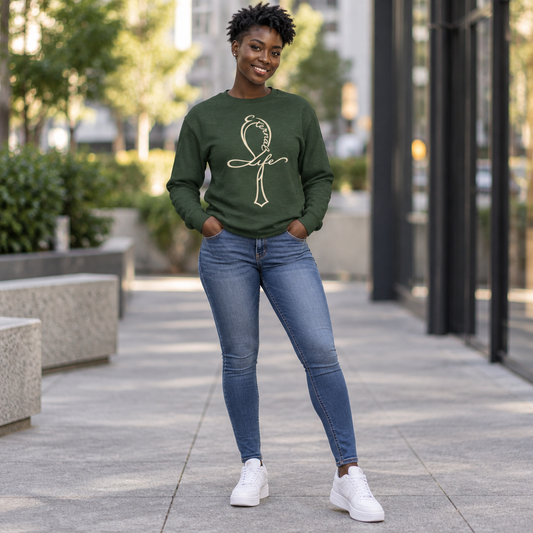 Eternal Life Ankh Sacred Symbols Long Sleeve Tee