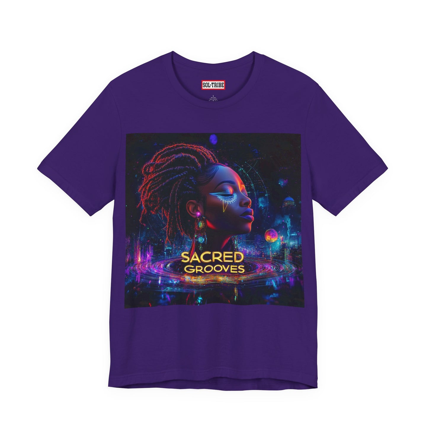 T‑Shirt — "Sacred Grooves" Neon BeatniX Graphic Tee