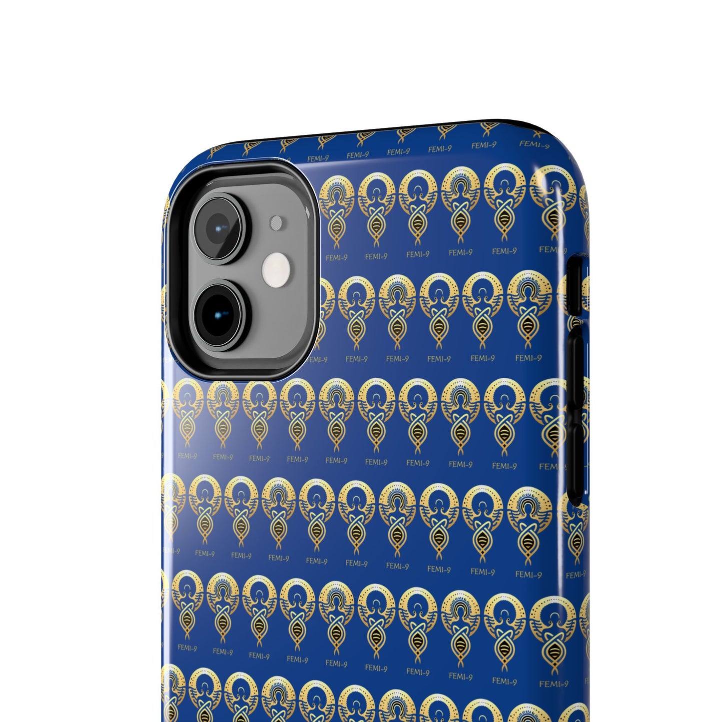 Phone Cases - Divine Femi-999 Design for a Touch of Class (blue/gold)