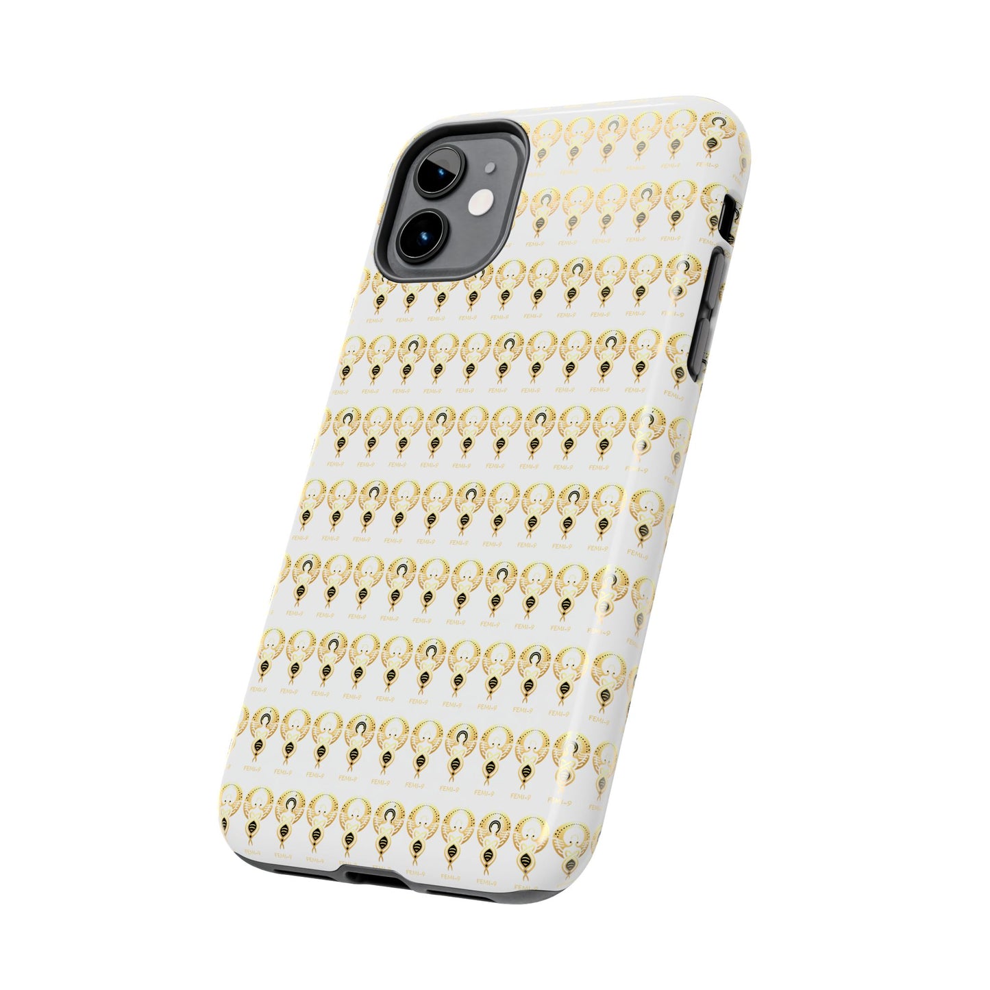 Phone Cases - Divine Femi-999 Design for a Touch of Class (white/gold)