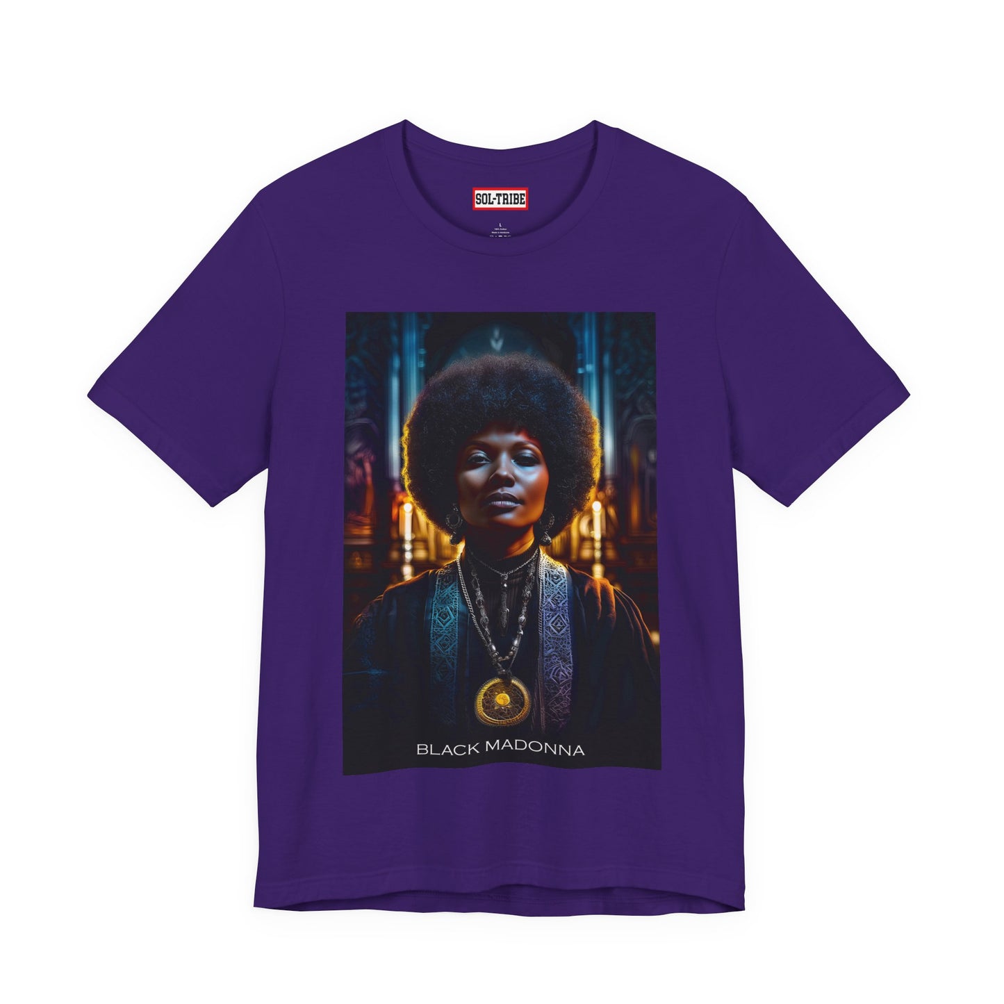 Black Madonna — Retro BeatniX Portrait T-Shirt