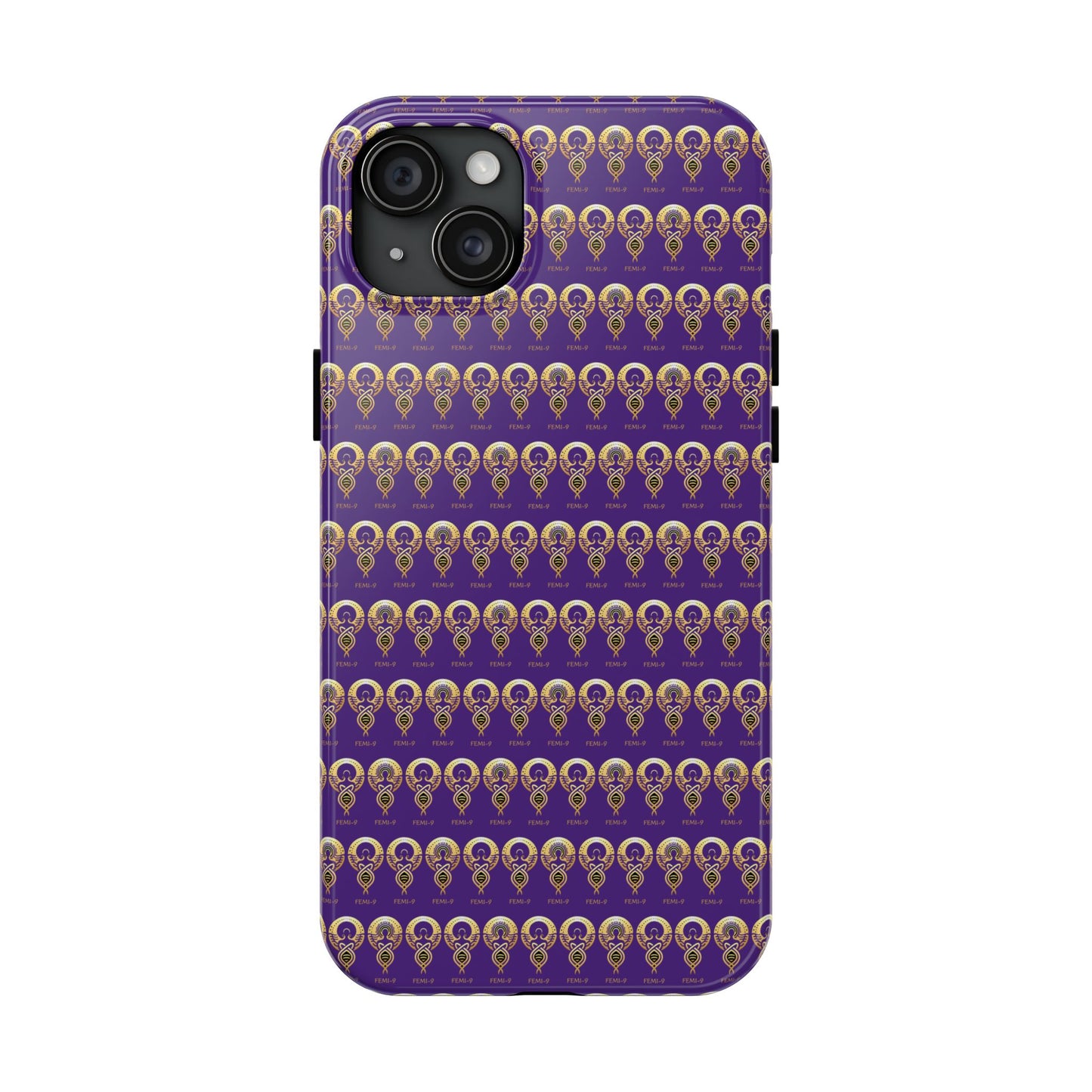 Phone Cases - Divine Femi-999 Design for a Touch of Class (PURPLE/GOLD)