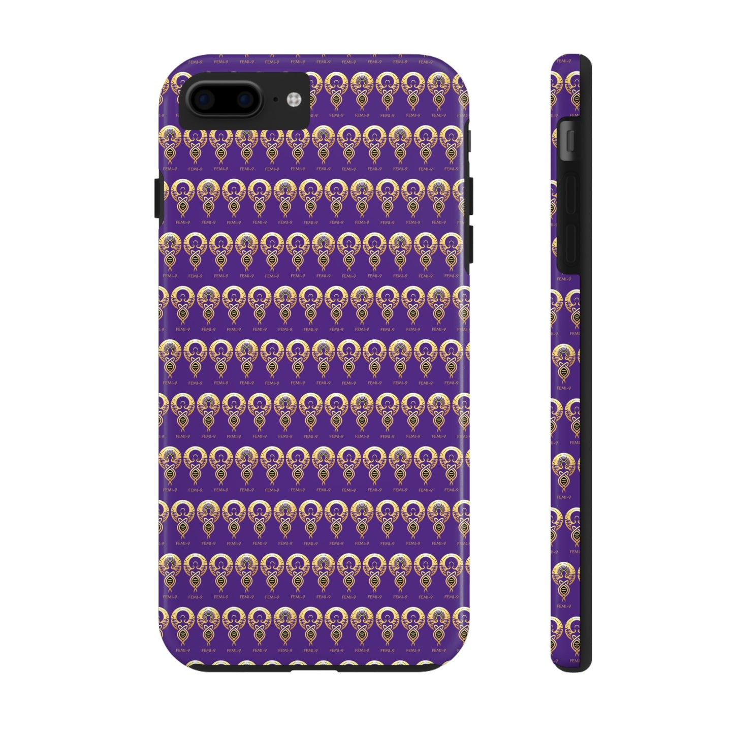 Phone Cases - Divine Femi-999 Design for a Touch of Class (PURPLE/GOLD)