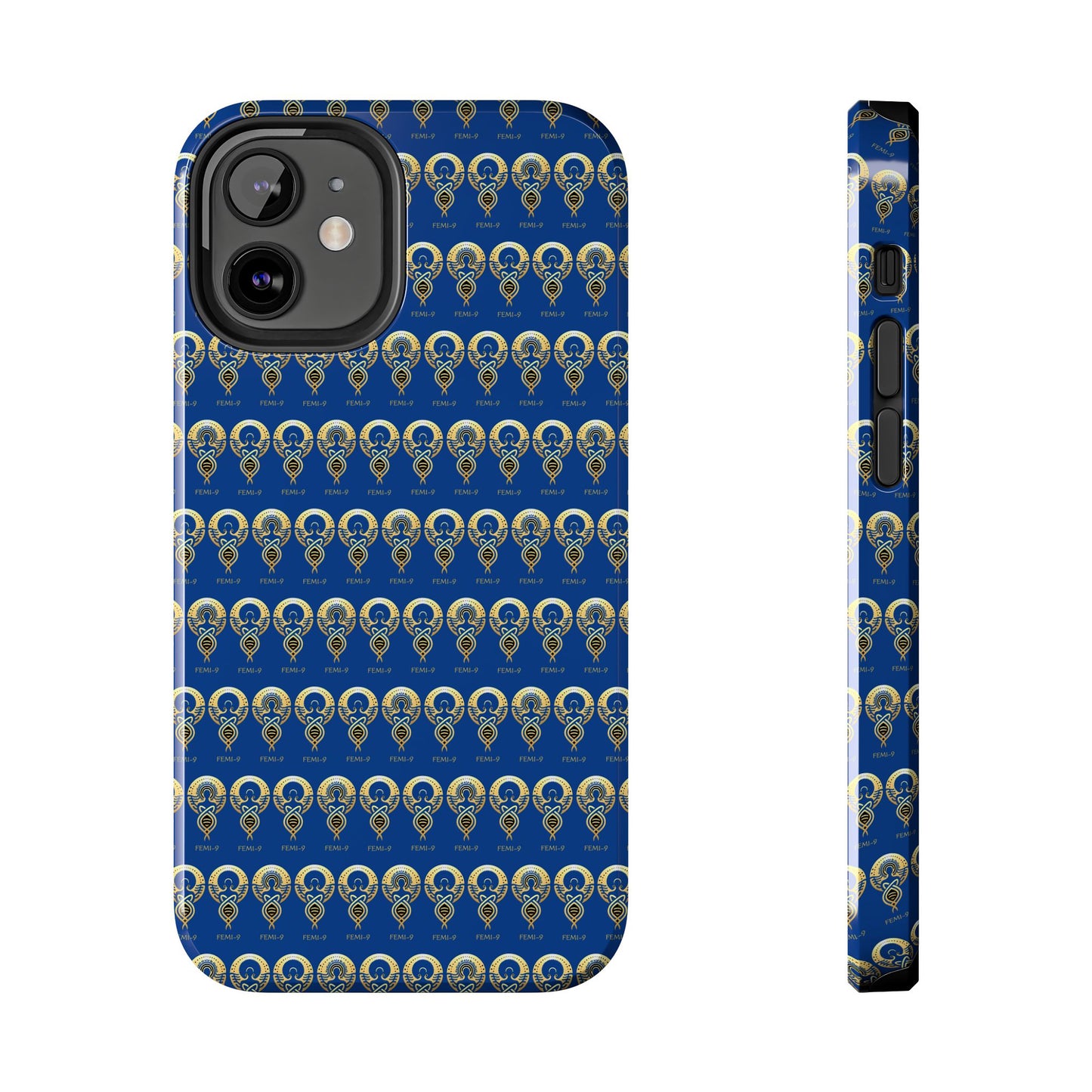 Phone Cases - Divine Femi-999 Design for a Touch of Class (blue/gold)