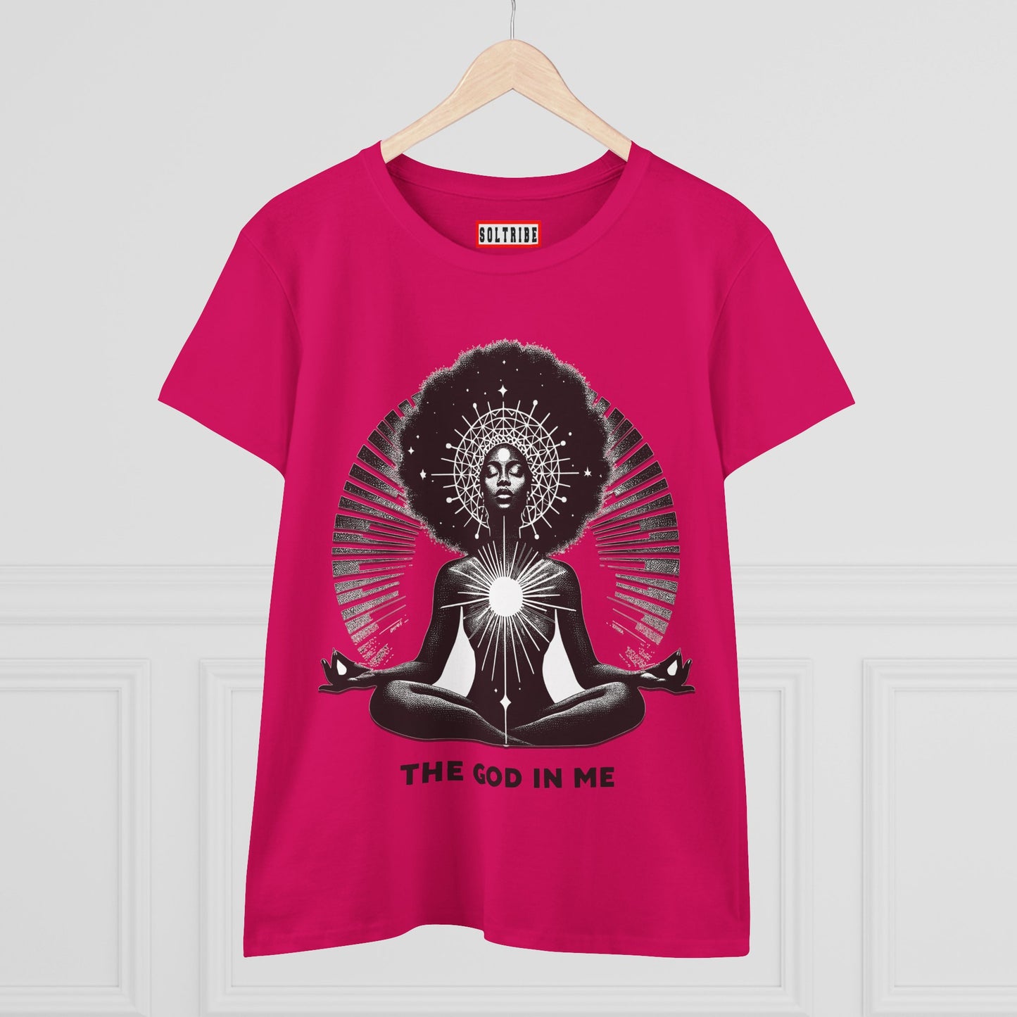 THE GOD IN ME Women's Midweight Cotton Tee