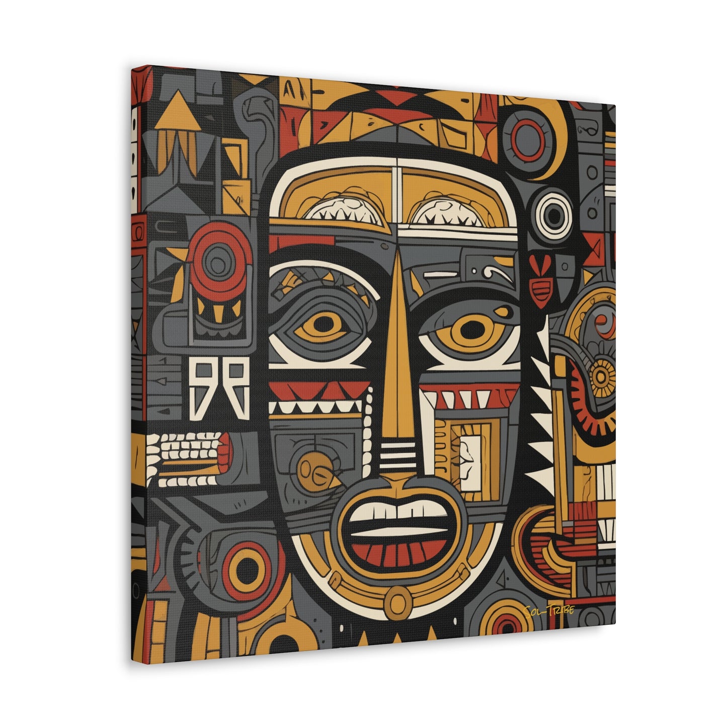 SOL- TRIBAL MASK Canvas Art