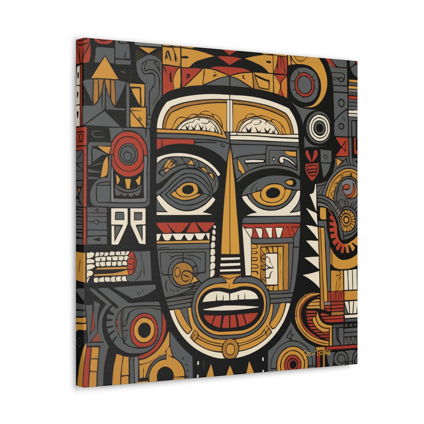 SOL- TRIBAL MASK Canvas Art