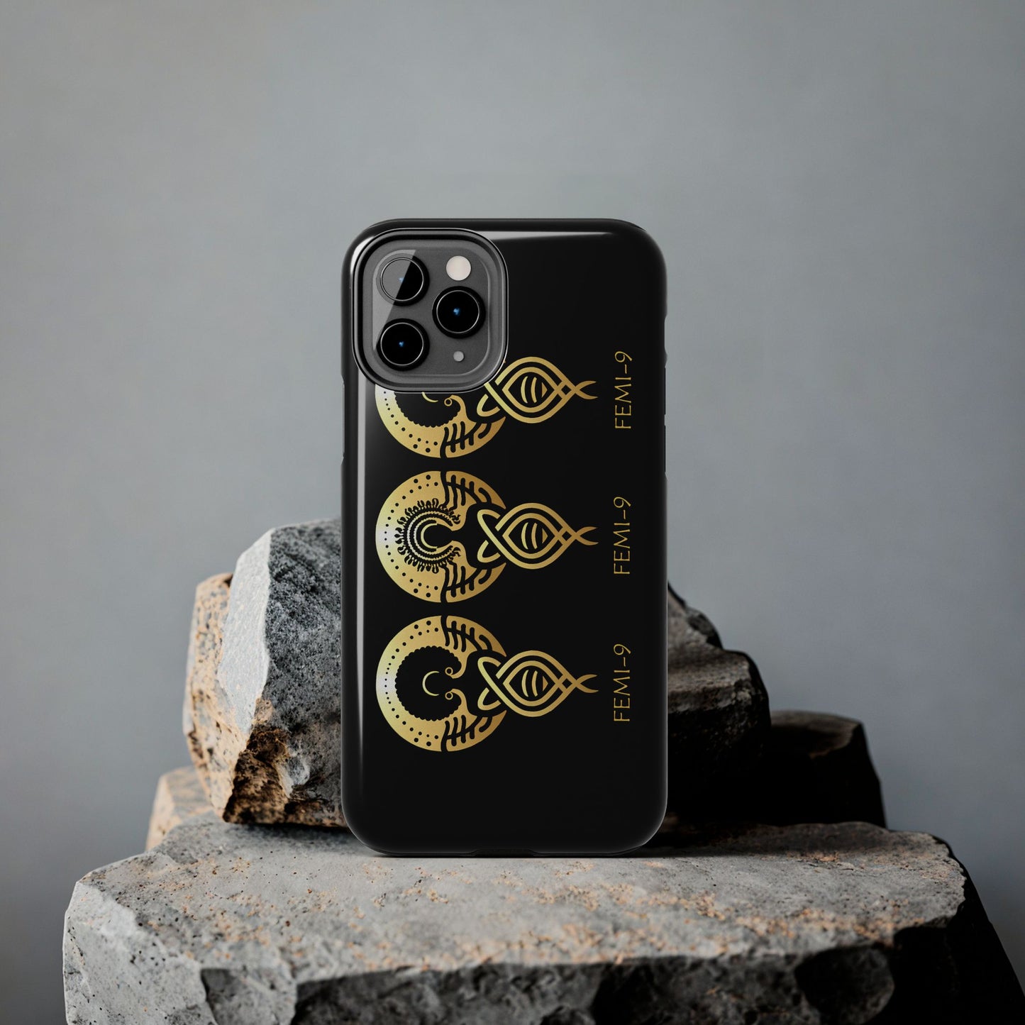 Phone Cases - Divine Femi-999 Design for a Touch of Class (black/gold)