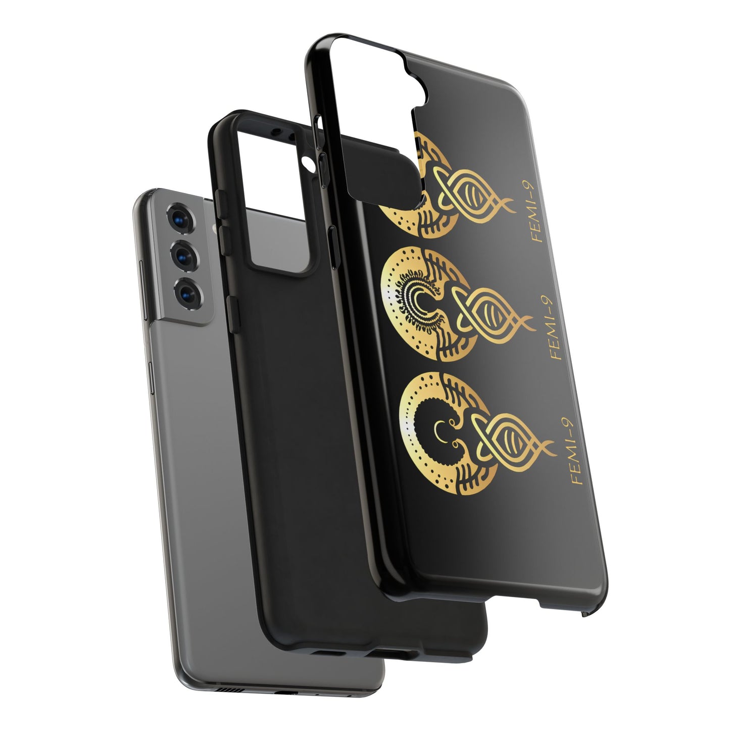 Phone Cases - Divine Femi-999 Design for a Touch of Class (black/gold)