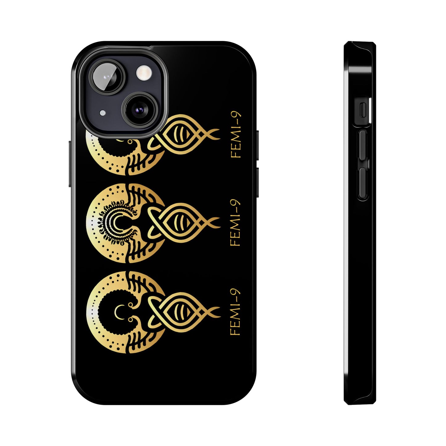 Phone Cases - Divine Femi-999 Design for a Touch of Class (black/gold)