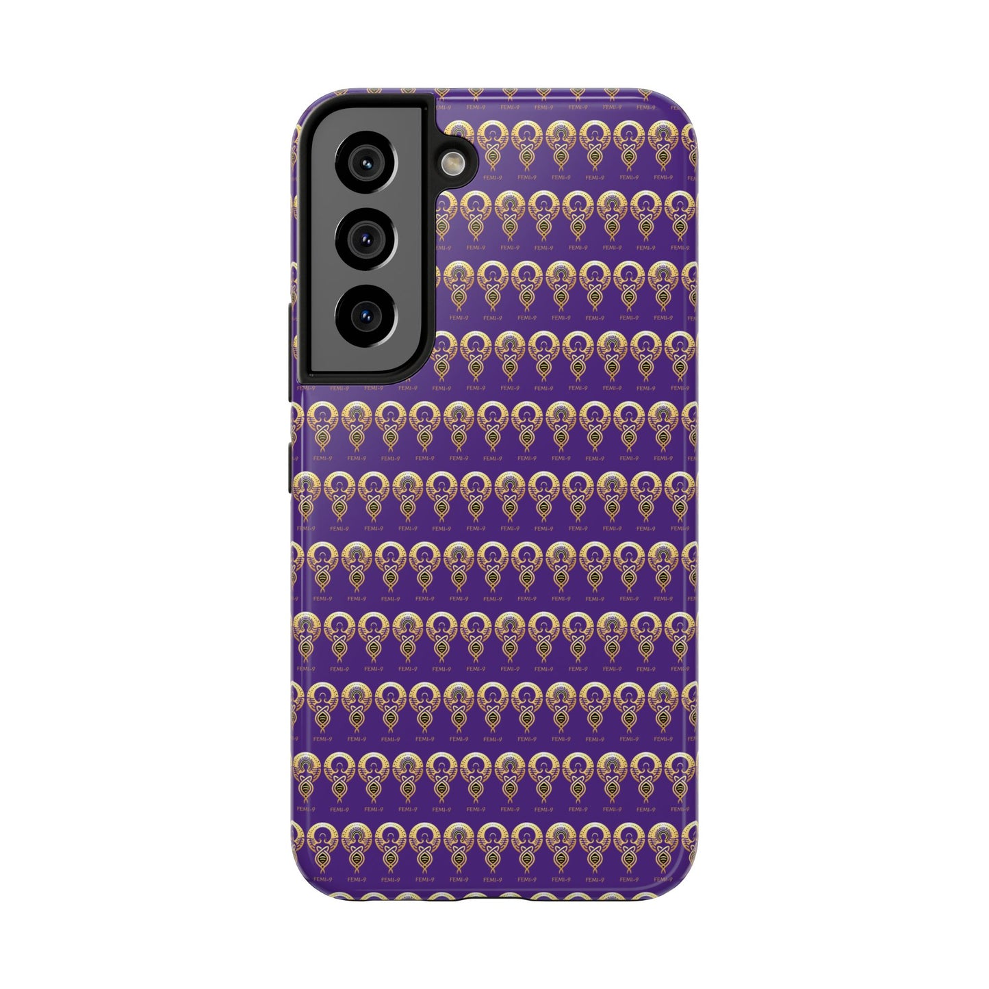 Phone Cases - Divine Femi-999 Design for a Touch of Class (PURPLE/GOLD)