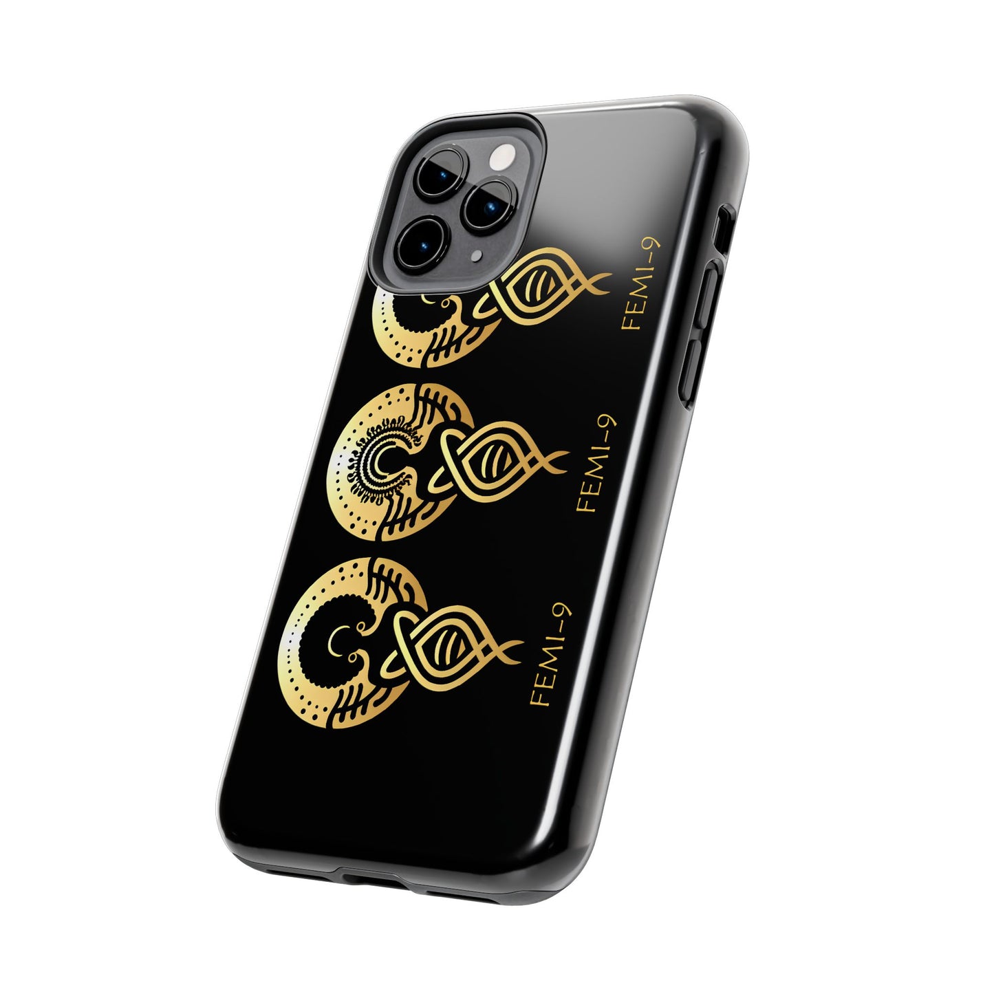 Phone Cases - Divine Femi-999 Design for a Touch of Class (black/gold)