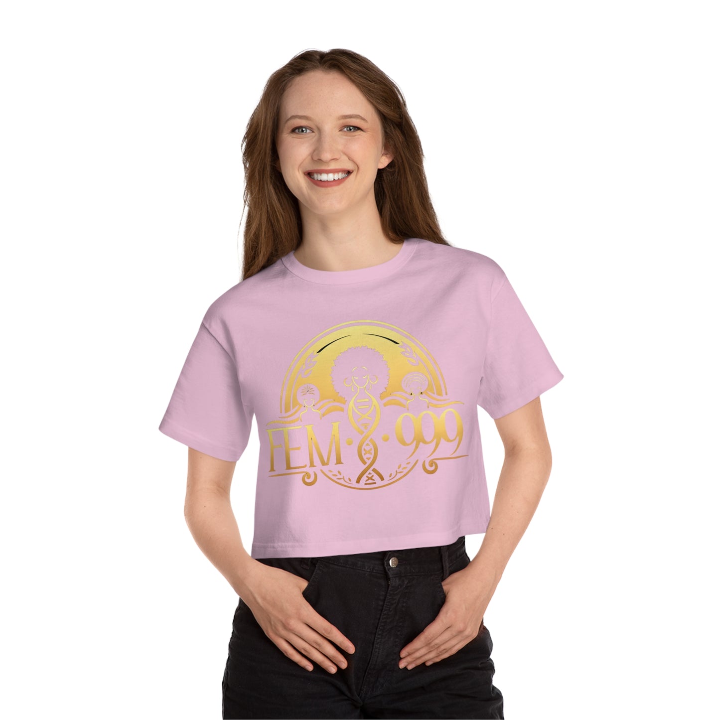 DIVINE FEMI-9 GOLD SEAL Women's Cropped T-Shirt